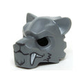 LEGO® Minifigure, Headgear Mask Tiger with White Fangs, Fur and Medium Lavender Sinew Patches Pattern 15083pb03 dunkelgrau