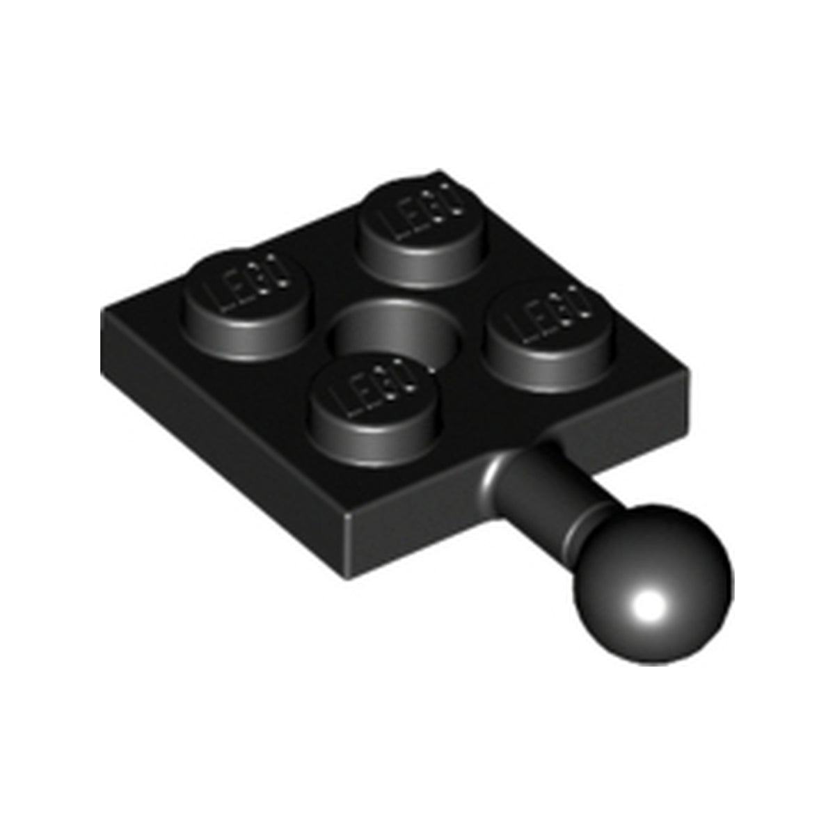 LEGO® Plate, Modified 2 x 2 with Tow Ball and Hole 15456 schwarz