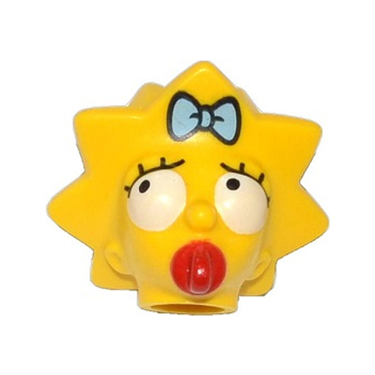 LEGO® Minifigure, Head, Modified Simpsons Maggie Simpson - Worried Look Pattern 15525pb02 gelb