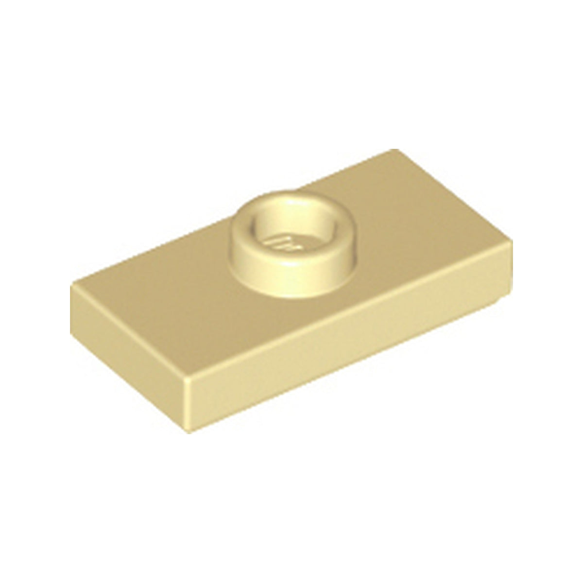 LEGO® Plate, Modified 1 x 2 with 1 Stud with Groove and Bottom Stud Holder (Jumper) 15573 beige