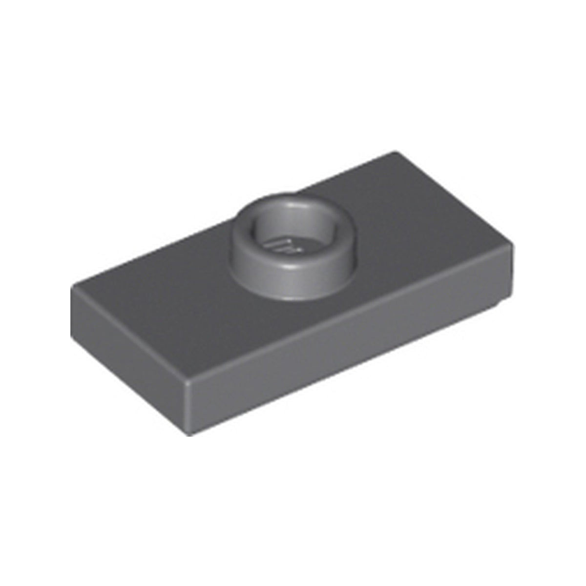 LEGO® Plate, Modified 1 x 2 with 1 Stud with Groove and Bottom Stud Holder (Jumper) 15573 dunkelgrau