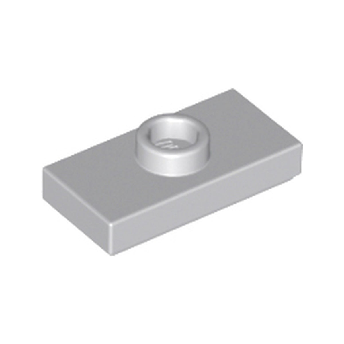 LEGO® Plate, Modified 1 x 2 with 1 Stud with Groove and Bottom Stud Holder (Jumper) 15573 hellgrau