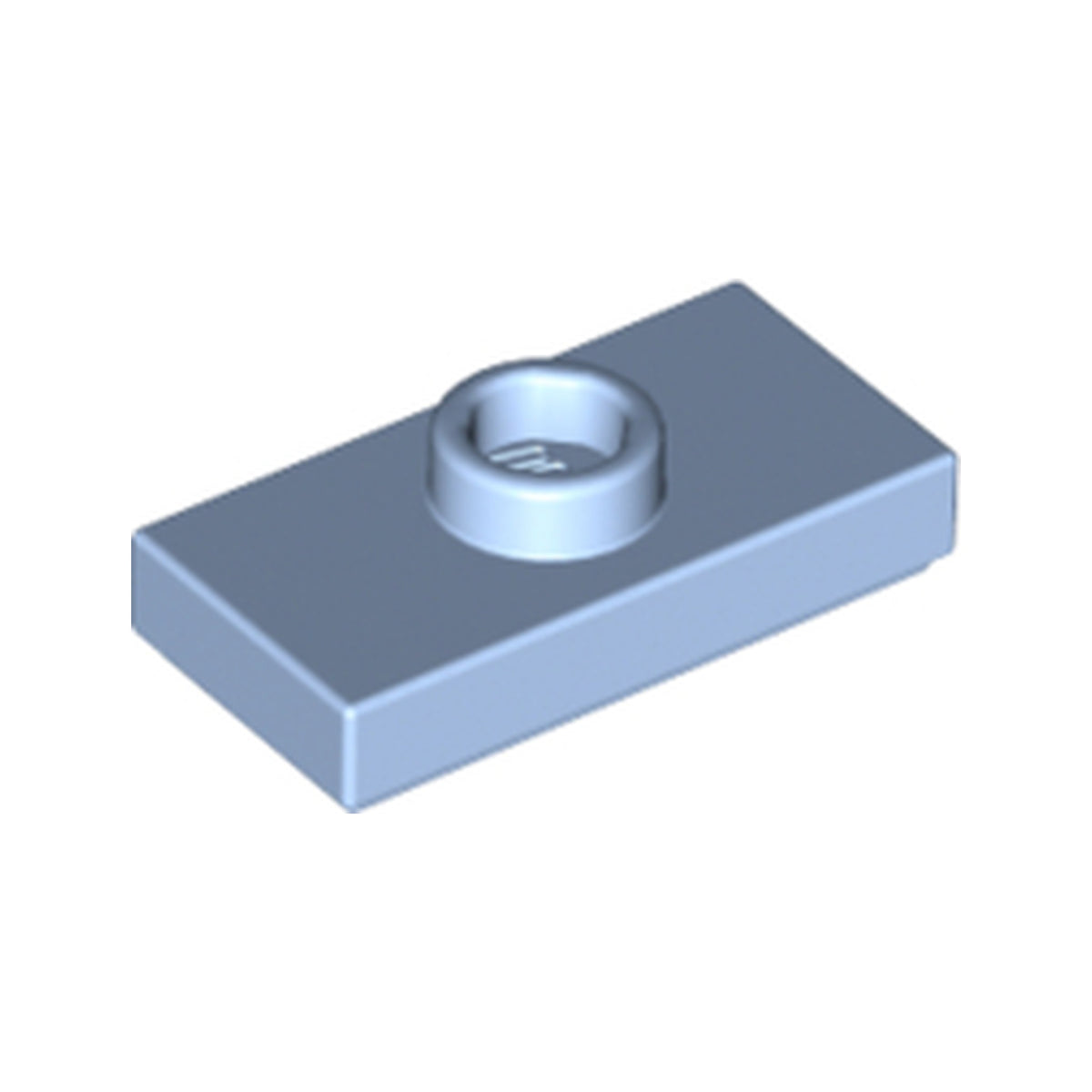 LEGO® Plate, Modified 1 x 2 with 1 Stud with Groove and Bottom Stud Holder (Jumper) 15573 leuchtend hellblau