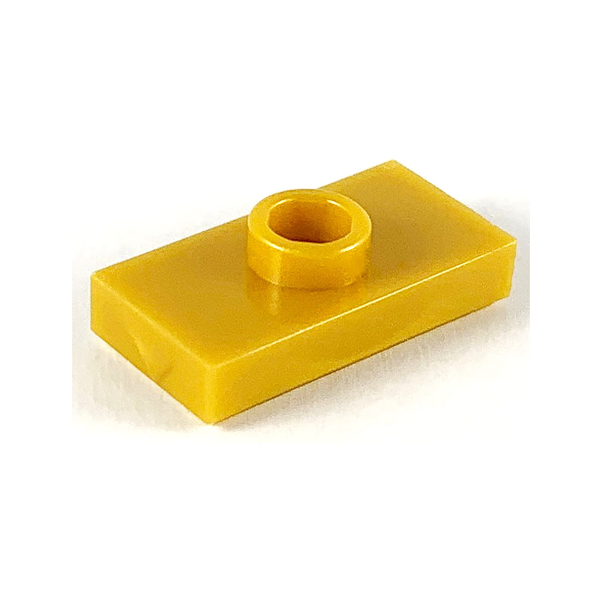 LEGO® Plate, Modified 1 x 2 with 1 Stud with Groove and Bottom Stud Holder (Jumper) 15573 perlgold