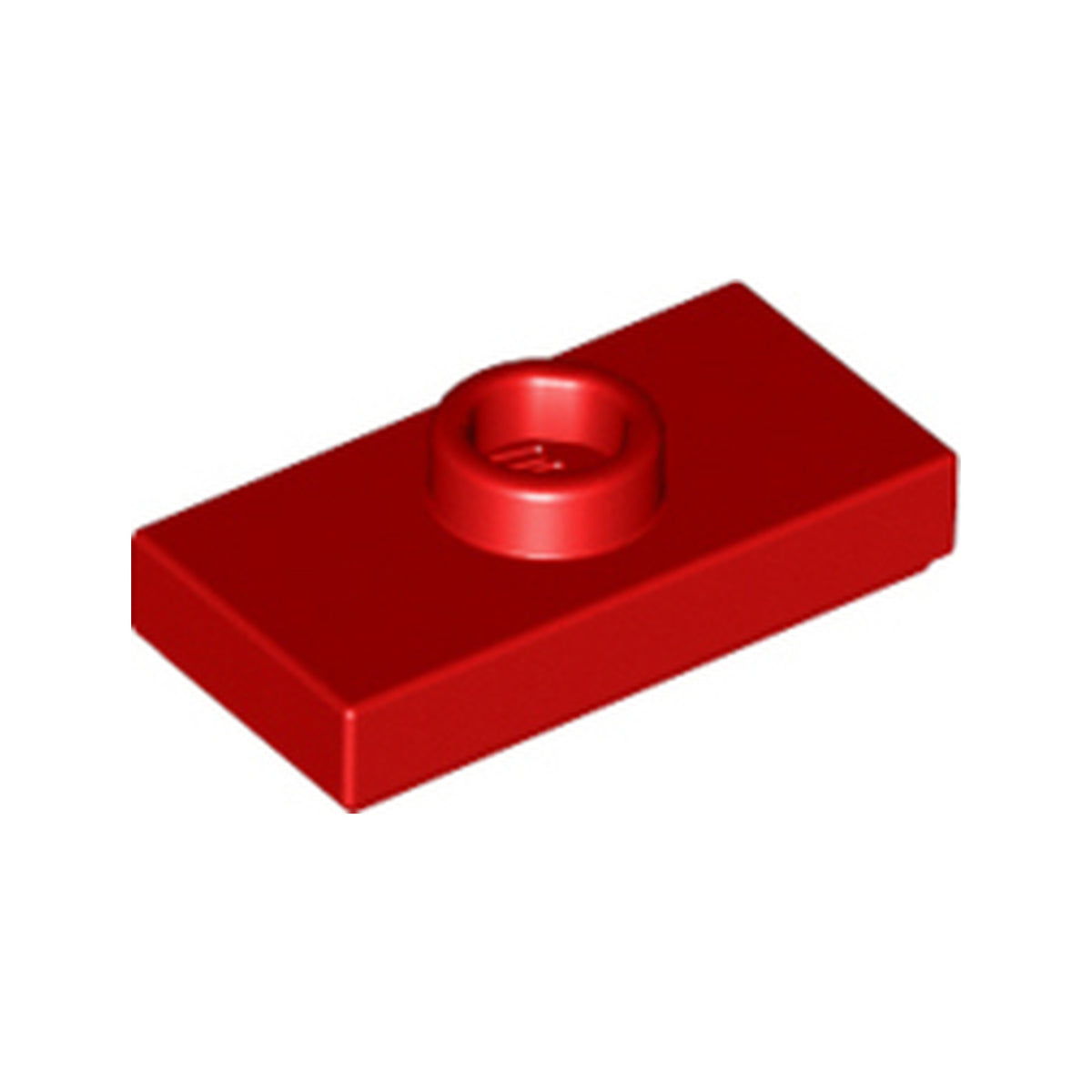 LEGO® Plate, Modified 1 x 2 with 1 Stud with Groove and Bottom Stud Holder (Jumper) 15573 rot