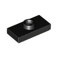 LEGO® Plate, Modified 1 x 2 with 1 Stud with Groove and Bottom Stud Holder (Jumper) 15573 schwarz