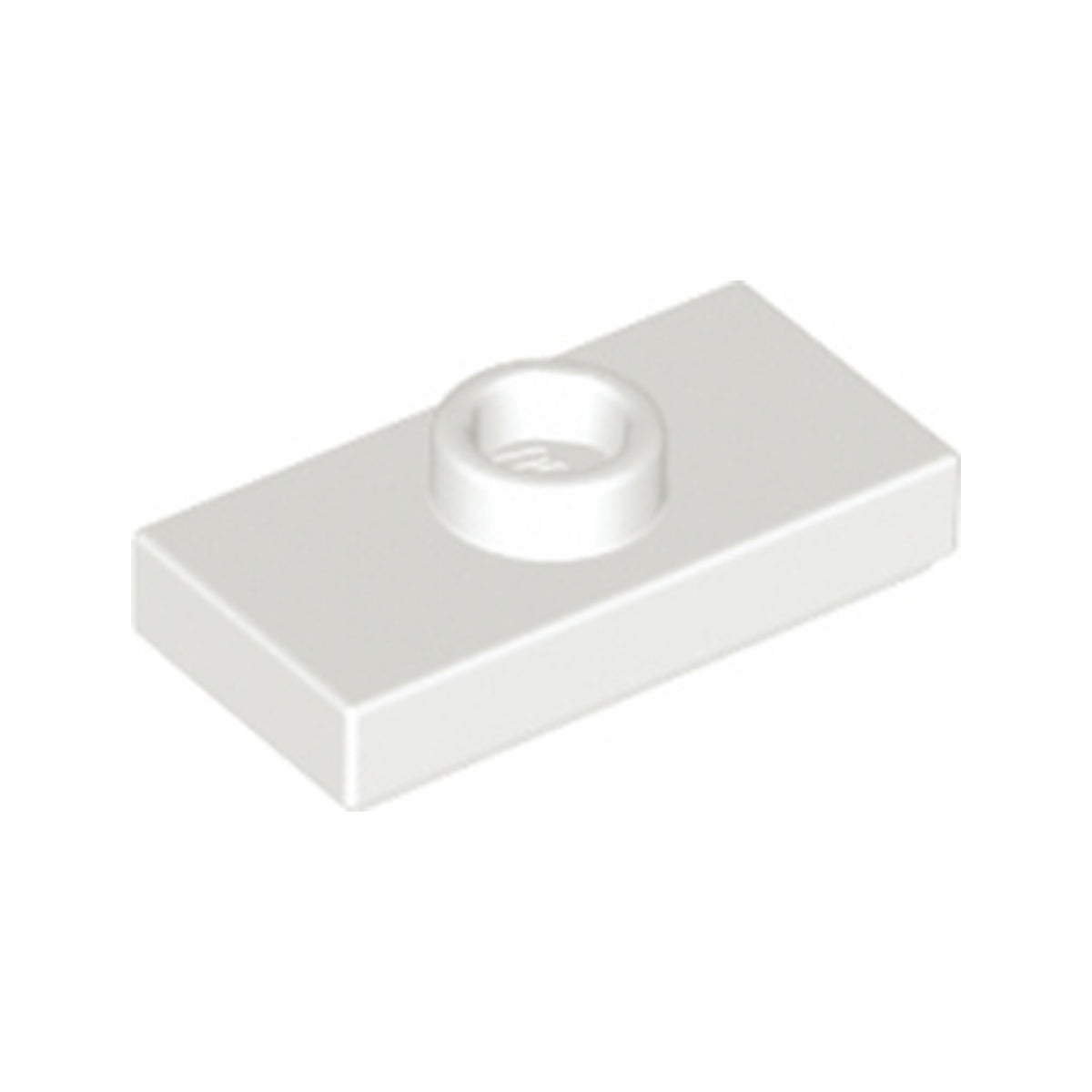 LEGO® Plate, Modified 1 x 2 with 1 Stud with Groove and Bottom Stud Holder (Jumper) 15573 weiss
