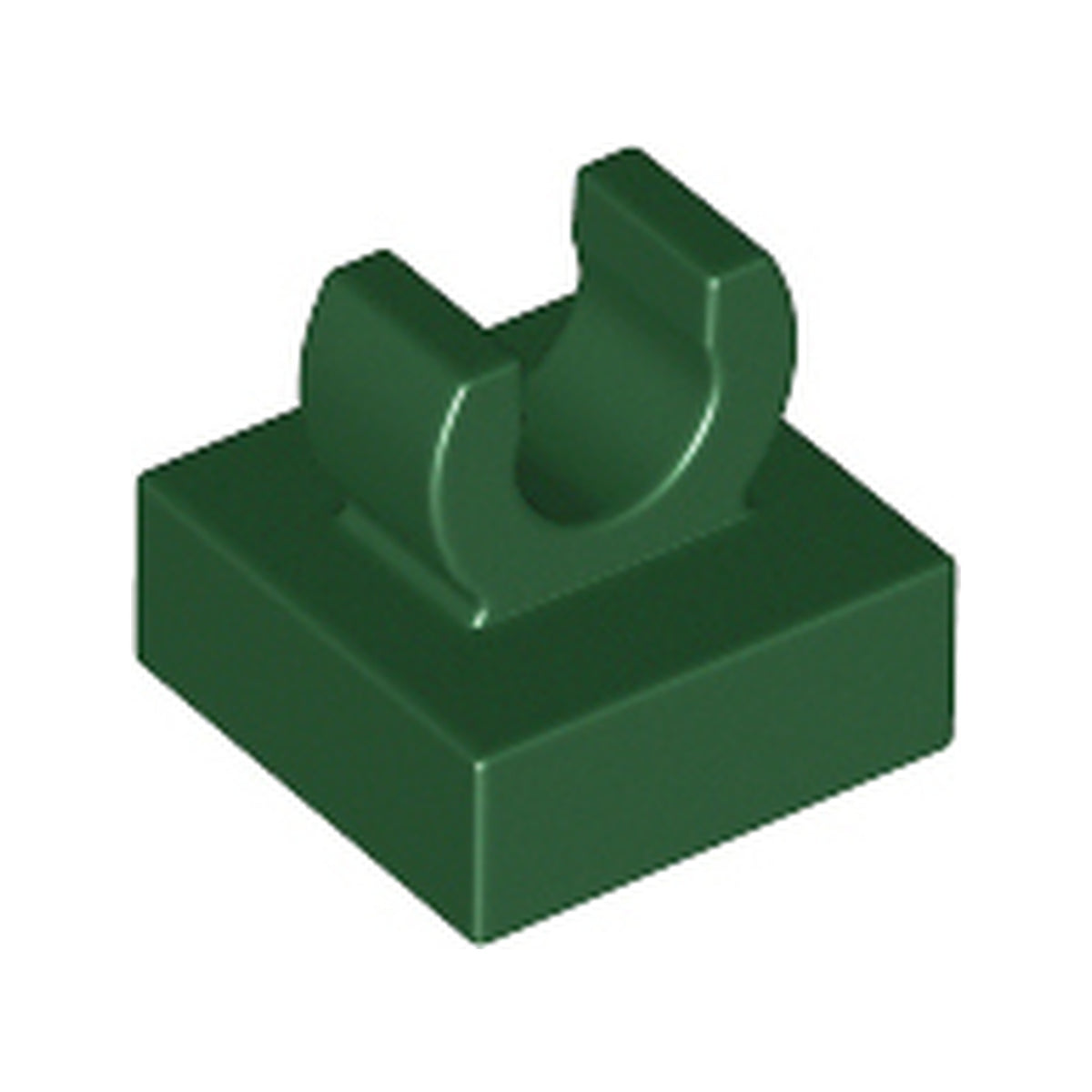 LEGO® Tile, Modified 1 x 1 with Open O Clip 15712 dunkelgrün