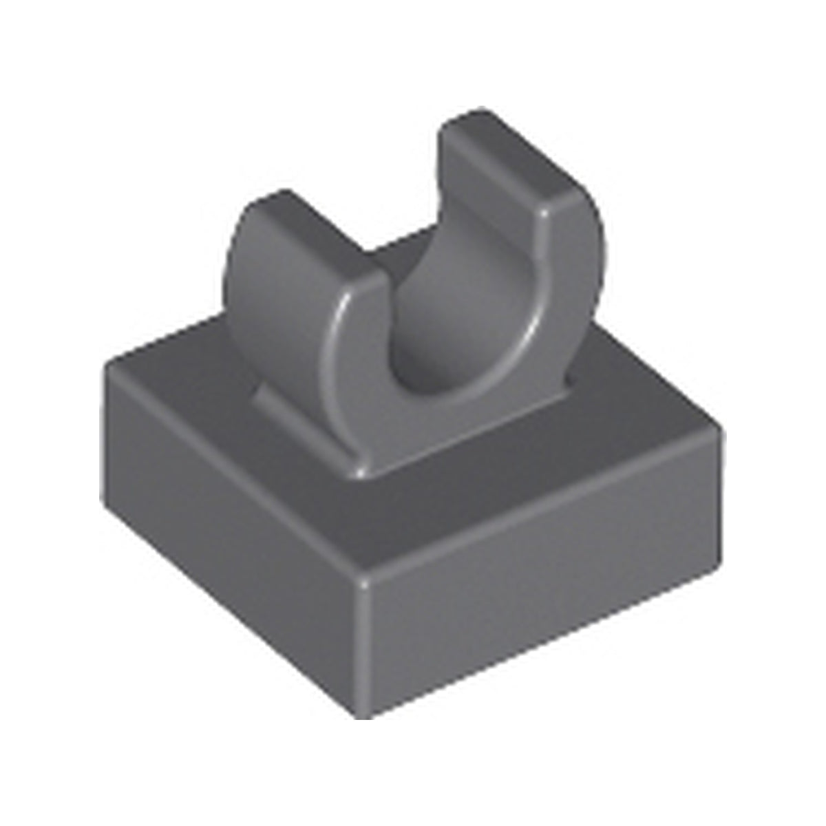 LEGO® Tile, Modified 1 x 1 with Open O Clip 15712 dunkelgrau