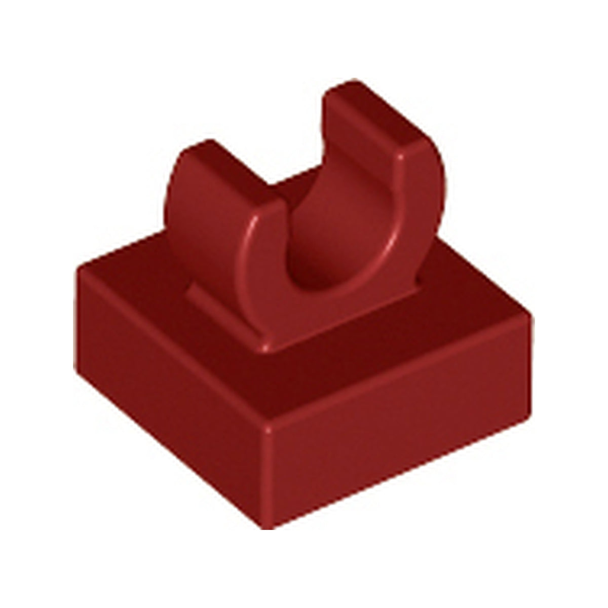 LEGO® Tile, Modified 1 x 1 with Open O Clip 15712 dunkelrot