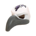 LEGO® Minifigure, Headgear Mask Bird (Vulture) with Dark Bluish Gray Beak and Purple Head Patches Pattern 16659pb01 weiss