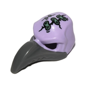 LEGO® Minifigure, Headgear Mask Bird (Vulture) with Dark Bluish Gray Beak and Head Scars with Plasters Pattern 16659pb02