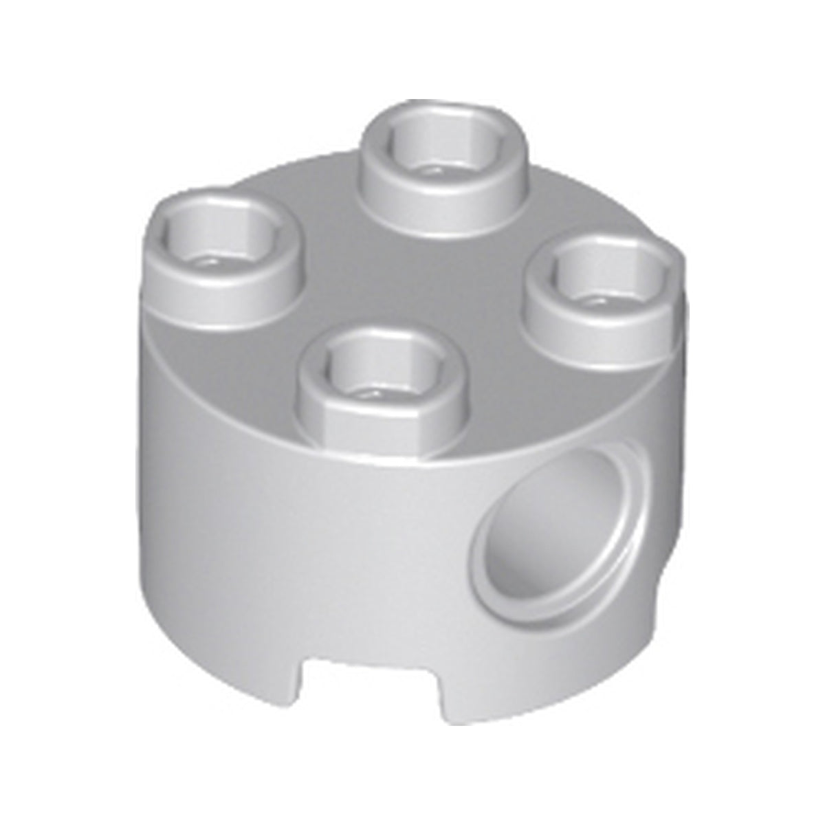 LEGO® Brick, Round 2 x 2 with Pin Holes 17485 hellgrau