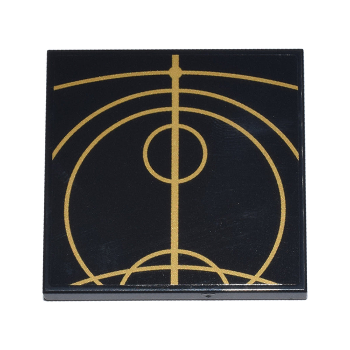 LEGO® Tile 4 x 4 with Gold Concentric Circles Celestial Star Chart Pattern 3 (Sticker) - Set 75385 1751pb026 schwarz