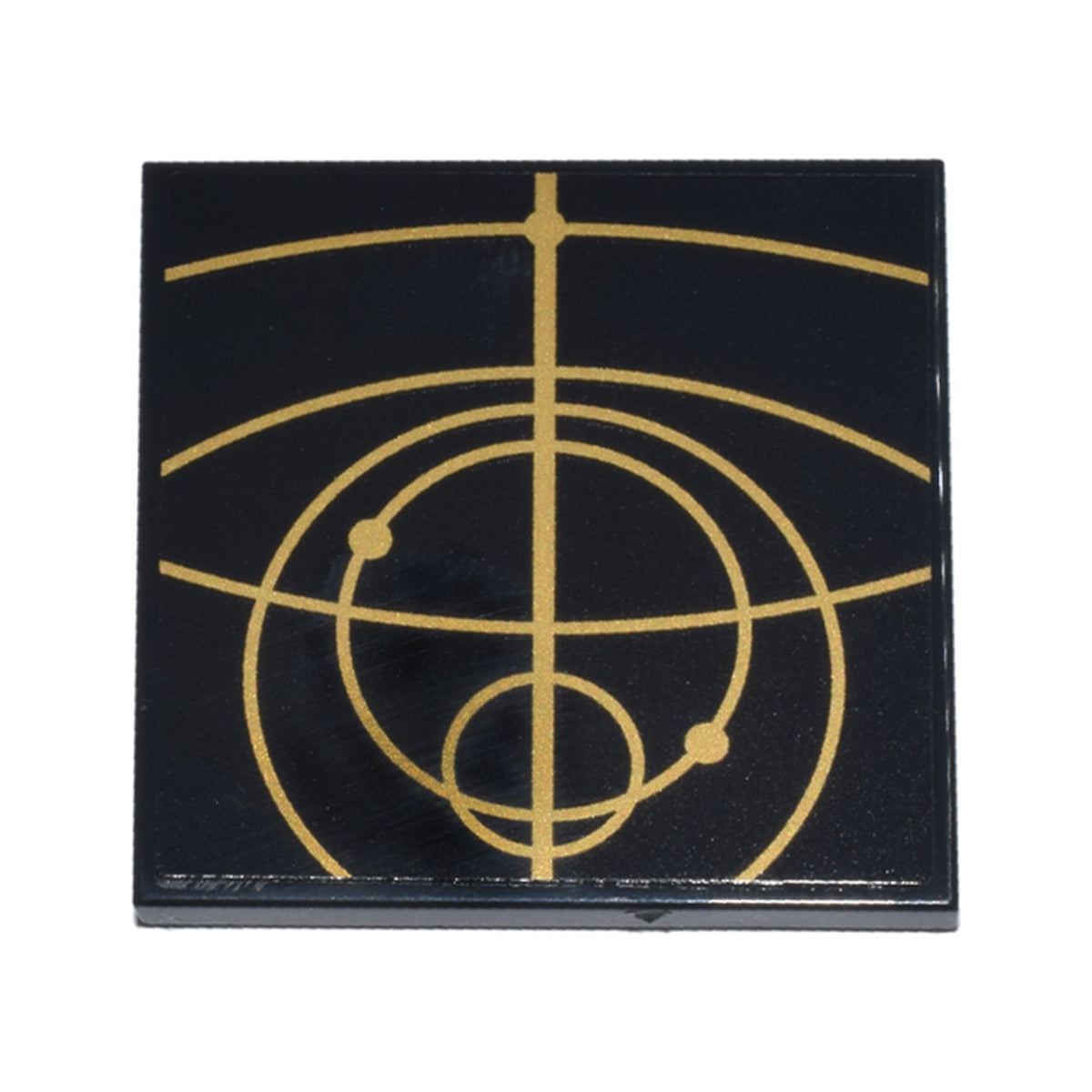 LEGO® Tile 4 x 4 with Gold Concentric Circles Celestial Star Chart Pattern 5 (Sticker) - Set 75385 1751pb028 schwarz