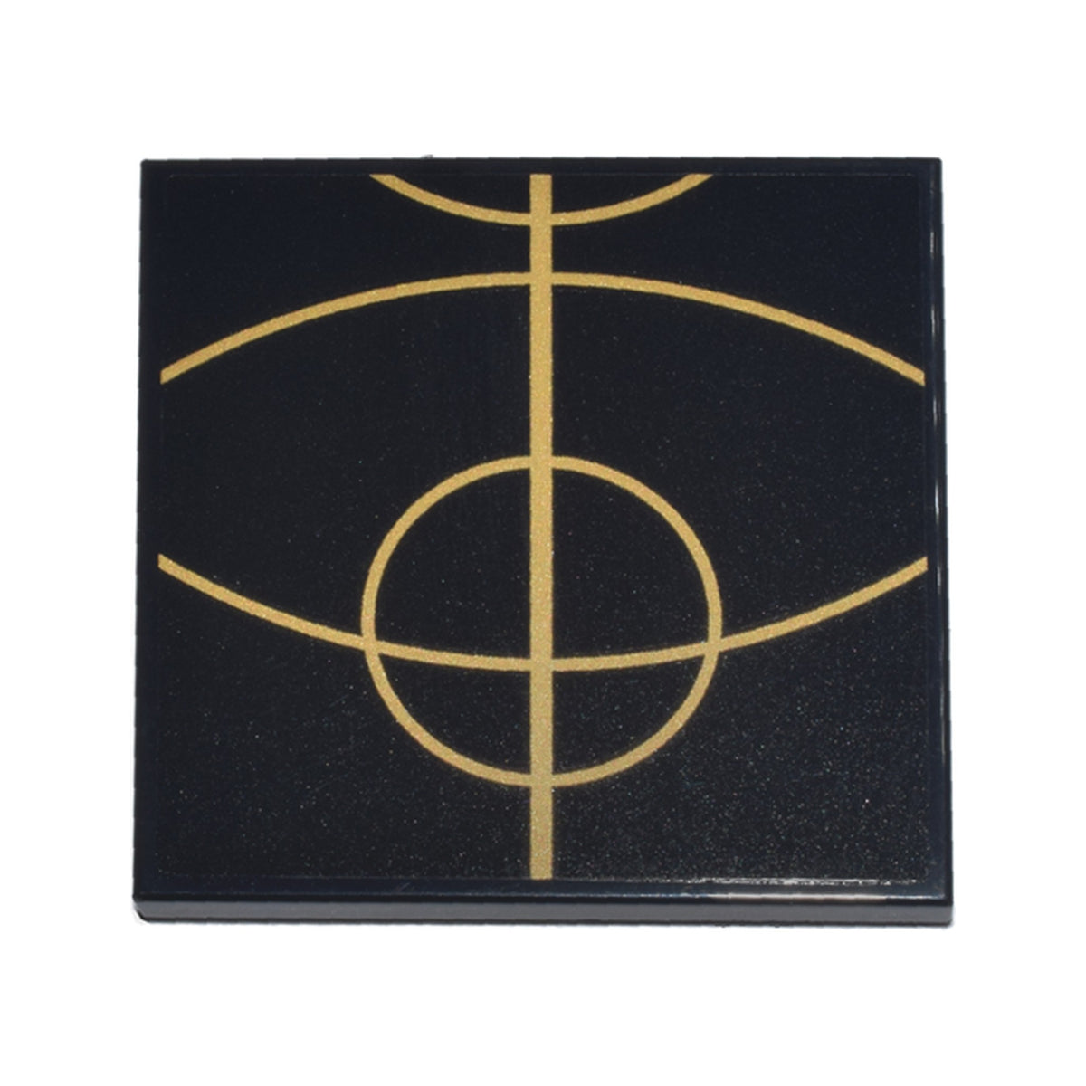 LEGO® Tile 4 x 4 with Gold Concentric Circles Celestial Star Chart Pattern 6 (Sticker) - Set 75385 1751pb029 schwarz