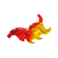 LEGO® Wave Rounded Curved Wing with Bar End (Flame) with Marbled Trans-Yellow Pattern 18394pb01 transparent rot