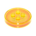 LEGO® Dimensions Toy Tag 4 x 4 x 2/3 with 4 Studs and Trans-Orange Bottom (Generic for Gadgets) 18602c02 transparent gelb