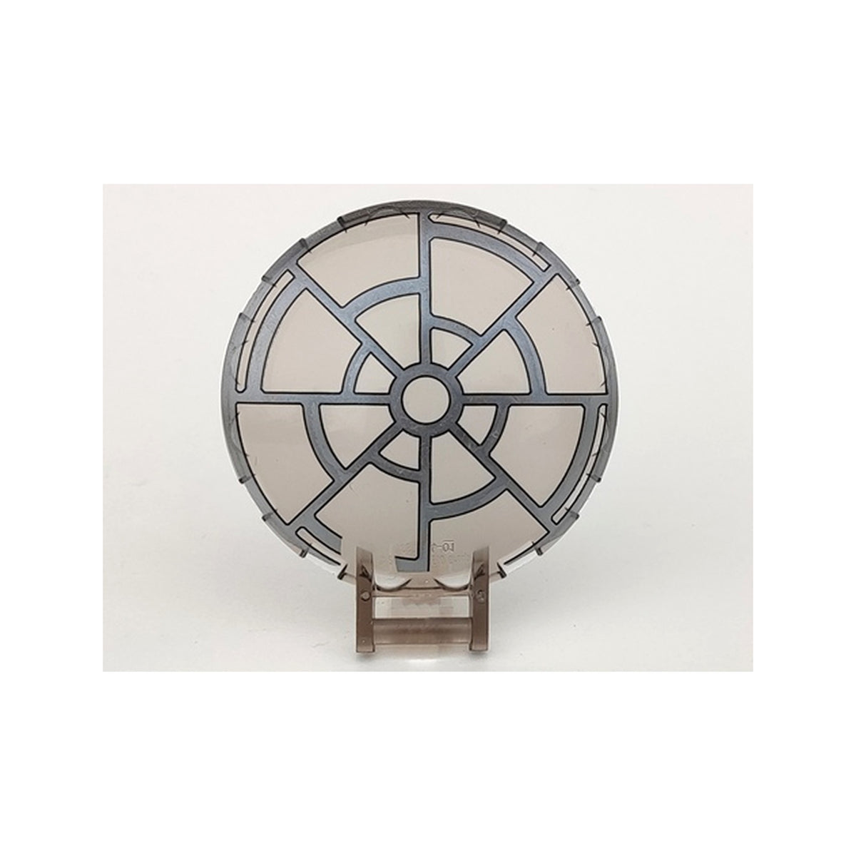 LEGO® Dish 6 x 6 Inverted with Bar Handle with SW 8 Spoke Death Star Window Pattern 18675pb03 transparent braun