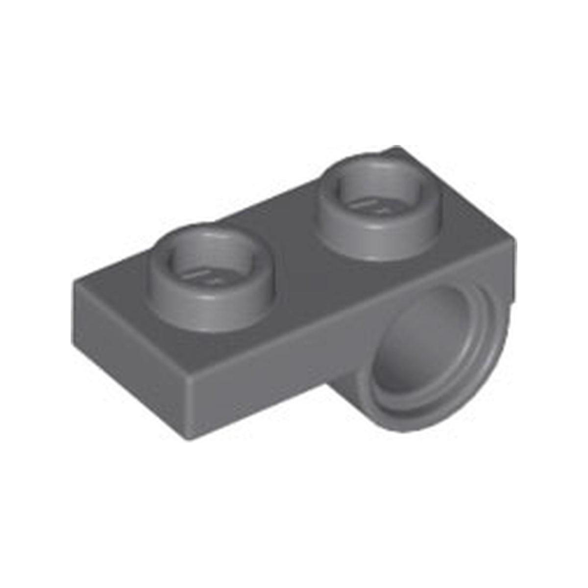 LEGO® Plate, Modified 1 x 2 with Pin Hole on Bottom 18677 dunkelgrau
