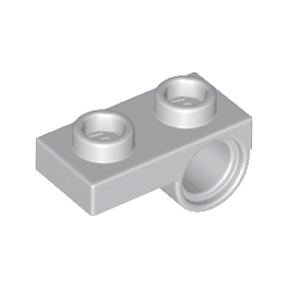 LEGO® Plate, Modified 1 x 2 with Pin Hole on Bottom 18677 hellgrau