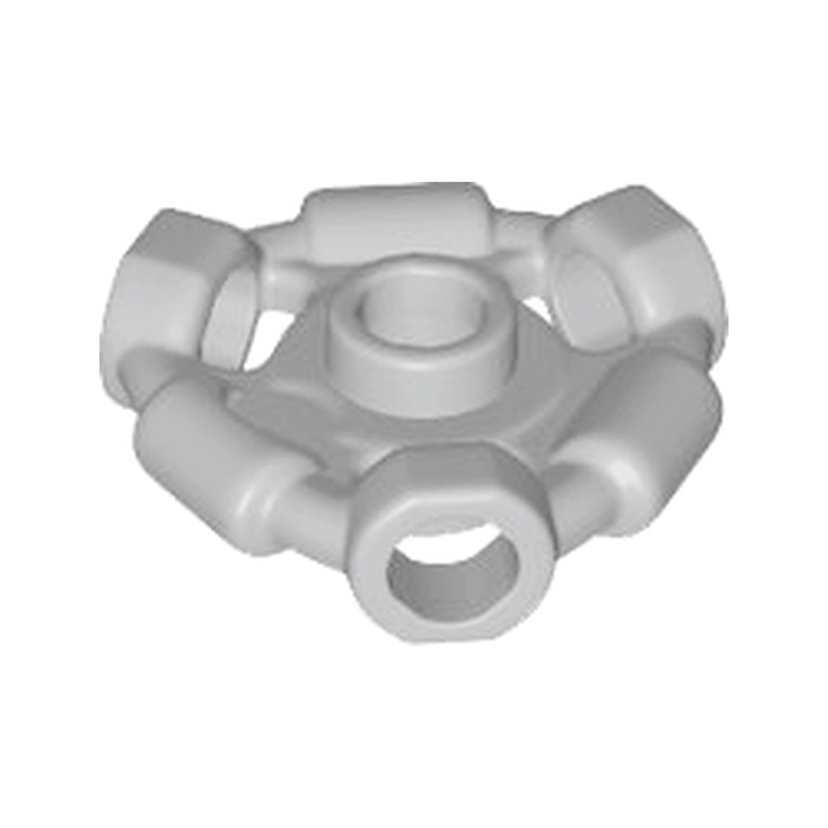 LEGO® Minifigure, Weapon Holder Ring with 3 Bars and 3 Bar Holes (Ninjago Aeroblade Center) - Open Stud 1941 hellgrau