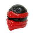 LEGO® Minifigure, Headgear Ninjago Wrap Type 2 with Molded Red Wraps and Knot Pattern 19857pb01 schwarz