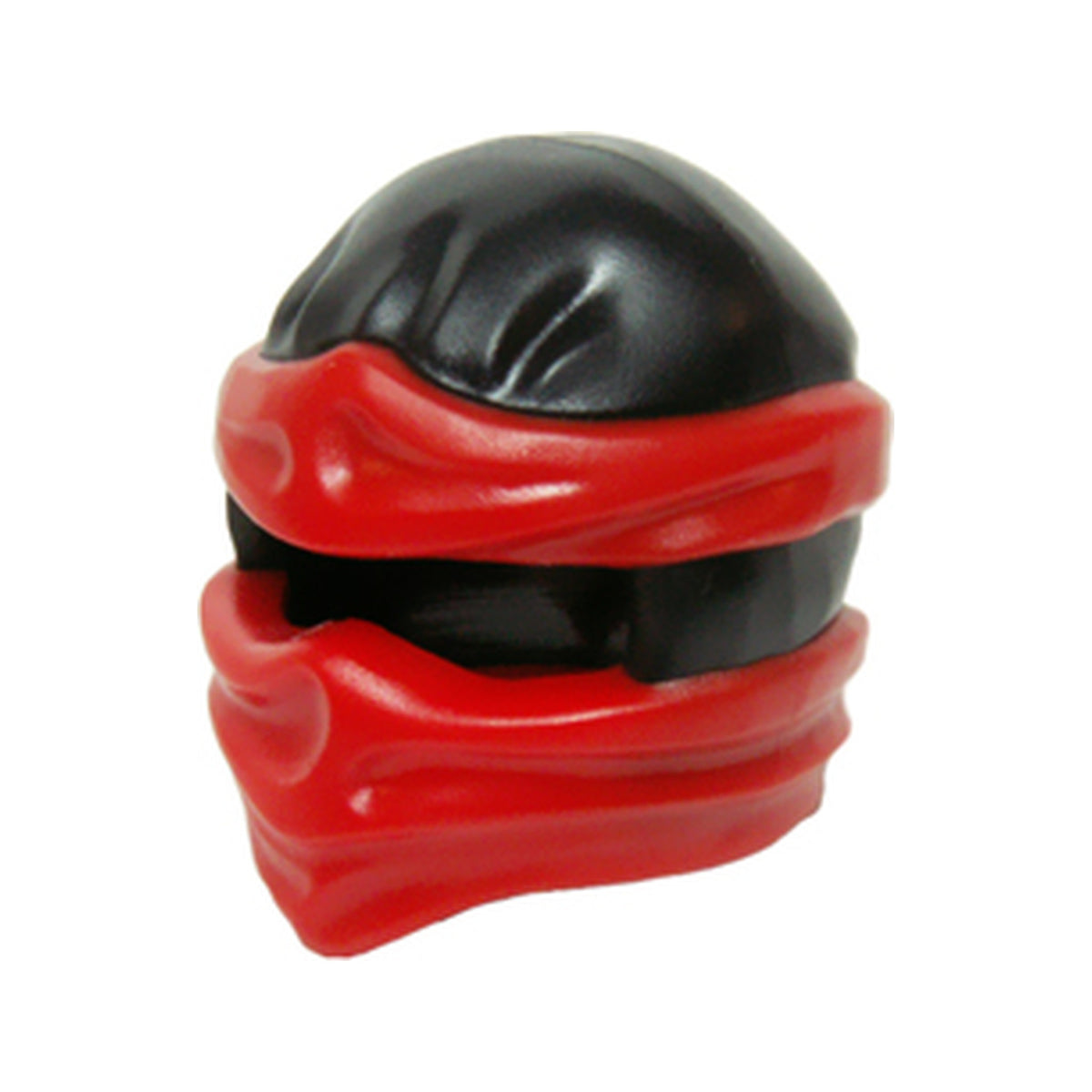 LEGO® Minifigure, Headgear Ninjago Wrap Type 2 with Molded Red Wraps and Knot Pattern 19857pb01 schwarz
