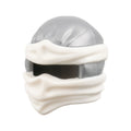 LEGO® Minifigure, Headgear Ninjago Wrap Type 2 with Molded White Wraps and Knot Pattern 19857pb03 silber
