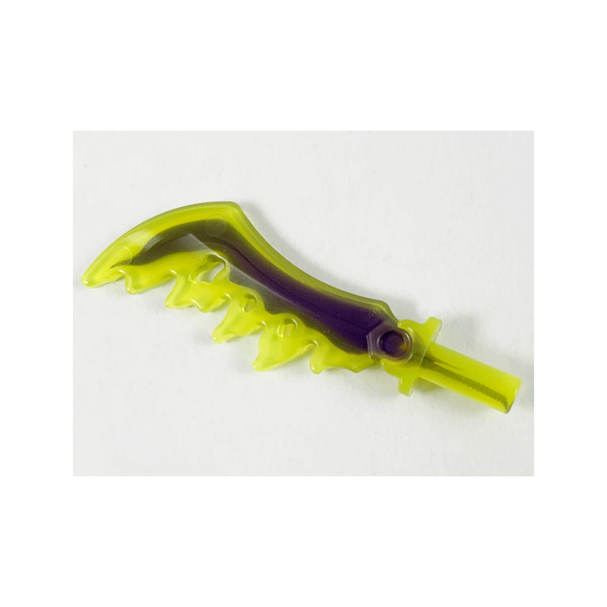 LEGO® Minifigure, Weapon Sword, Serrated with Marbled Dark Purple Pattern 19858pb03 transparent neongrün