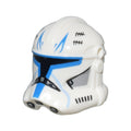 LEGO® Minifigure, Headgear Helmet SW Clone Trooper (Phase 2) with Holes with Black Visor and Tally, and Captain Rex Blue Markings Pattern 2019pb09 weiss