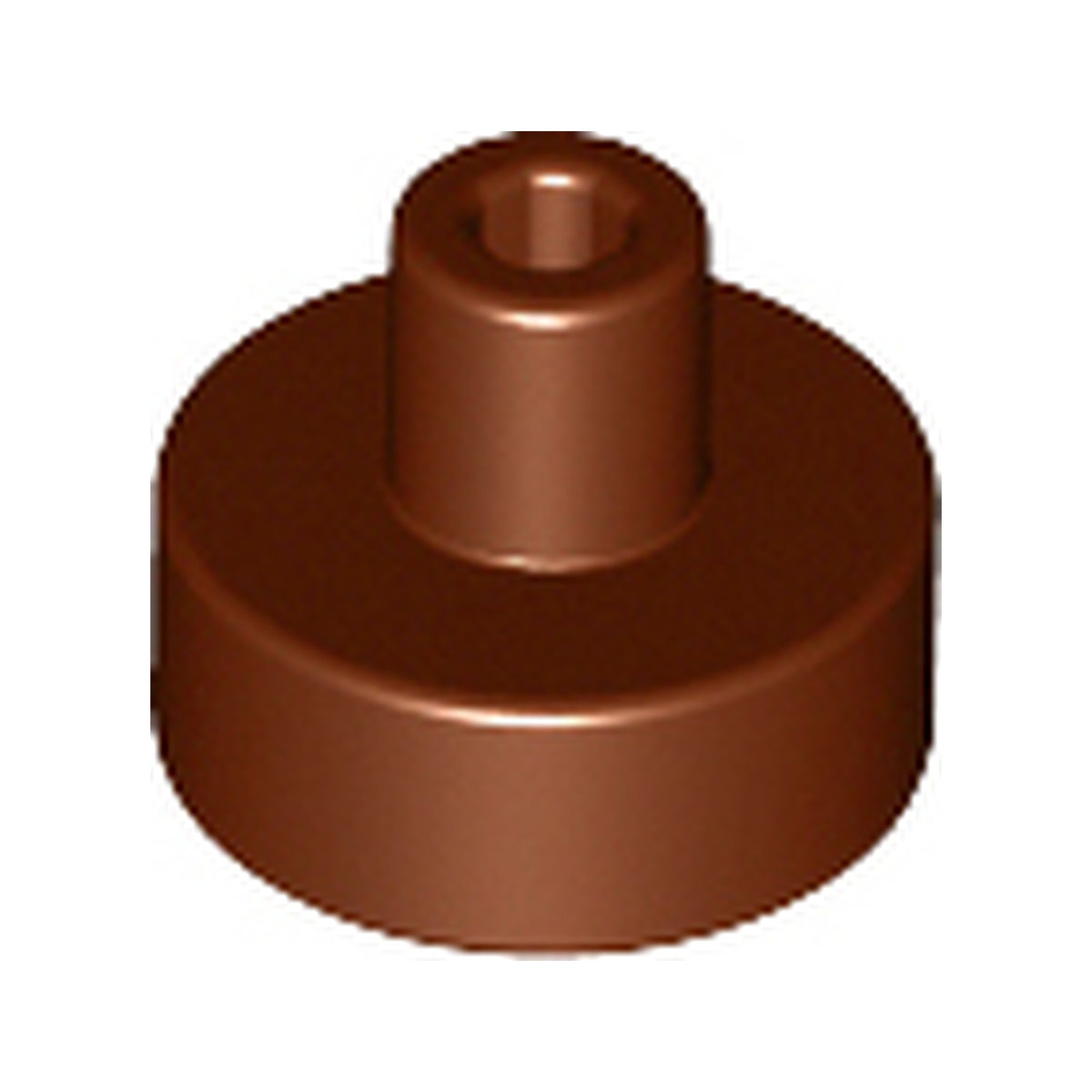 LEGO® Tile, Round  1 x 1 with Bar and Small Pin Hole 20482 braun