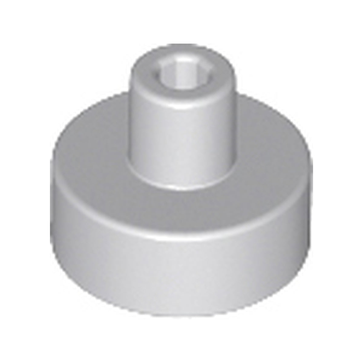 LEGO® Tile, Round  1 x 1 with Bar and Small Pin Hole 20482 hellgrau