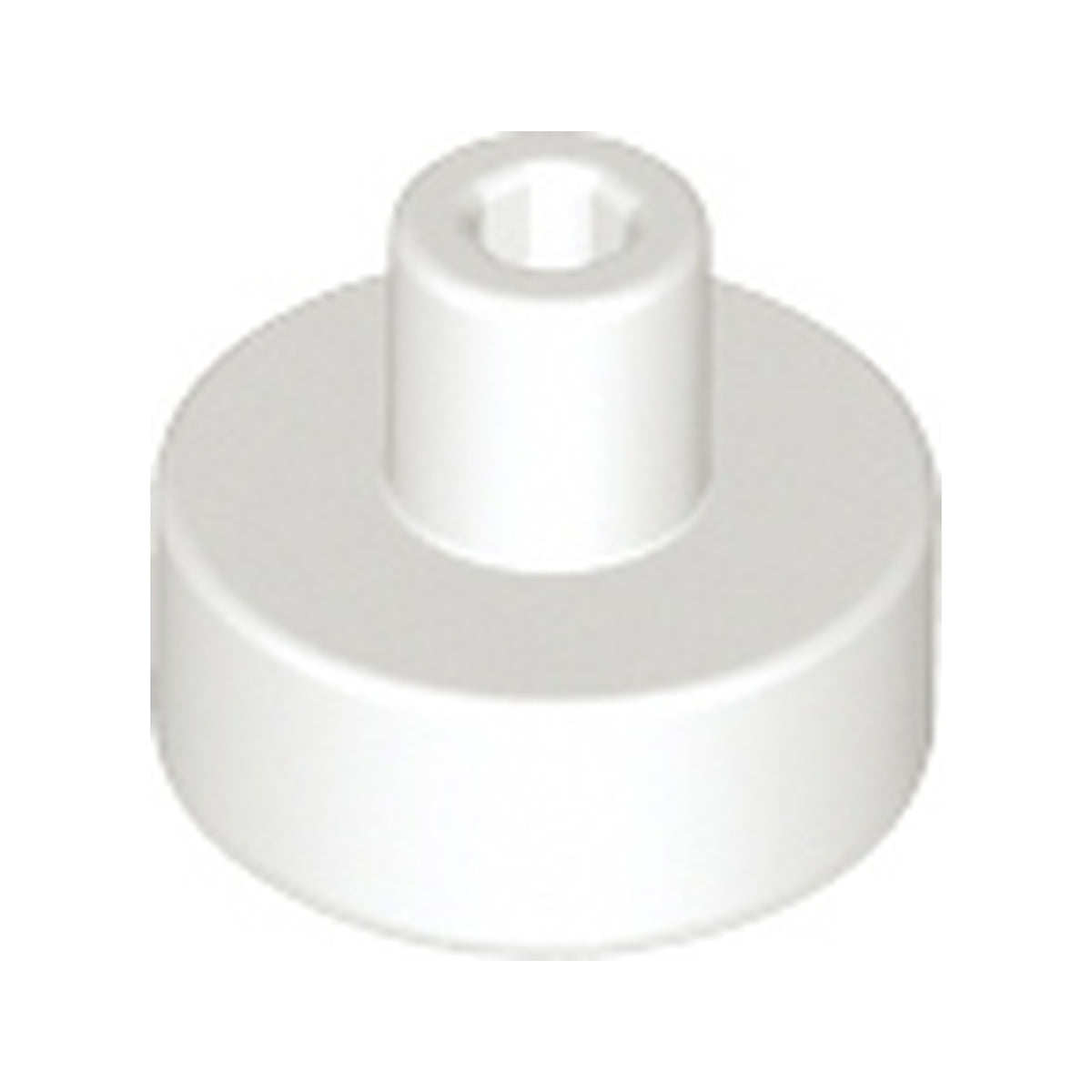 LEGO® Tile, Round  1 x 1 with Bar and Small Pin Hole 20482 weiss