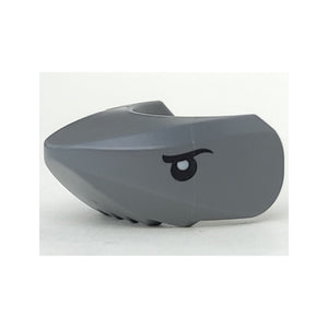 LEGO® Shark Head with Rounded Nose with Black Eyes with White Partial Circle Glints Pattern 20512pb01