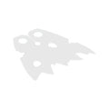 LEGO® Minifigure Cape Cloth, Holes and Tattered Edges - Traditional Starched Fabric, Angled Top Notch, Smaller Jagged Edge Features - 4.3cm Wide 20547 weiss