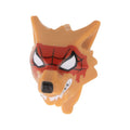 LEGO® Minifigure, Head, Modified Wolf, Smooth Hair and Brow with Black Nose, Large White Eyes, Teeth and Fangs, Red Spider Web Mask Pattern 20613pb06 mittelnougat