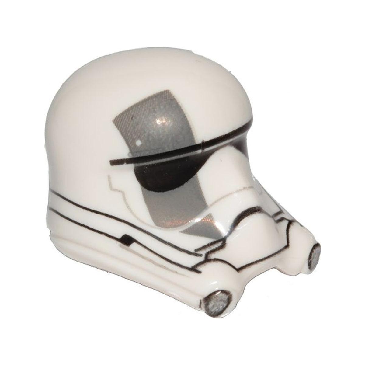 LEGO® Minifigure, Headgear Helmet SW Walker Driver Ep. 8 with Light Bluish Gray Stripe on the Right Side Pattern 20905pb02 weiss