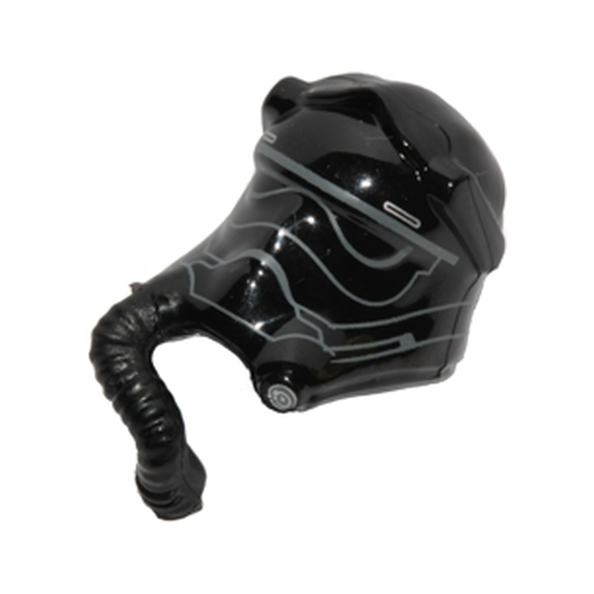 LEGO® Minifigure, Headgear Helmet with Respiratory Pipe and SW Ep. 8 TIE Fighter Pilot First Order with Three White Lines Pattern 21557pb03 schwarz