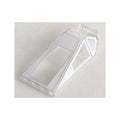 LEGO® Windscreen 8 x 4 x 2 with 2 Studs and Bar Handle with White Cockpit Window Frames, Short Side Windows Pattern 21849pb02 transparent