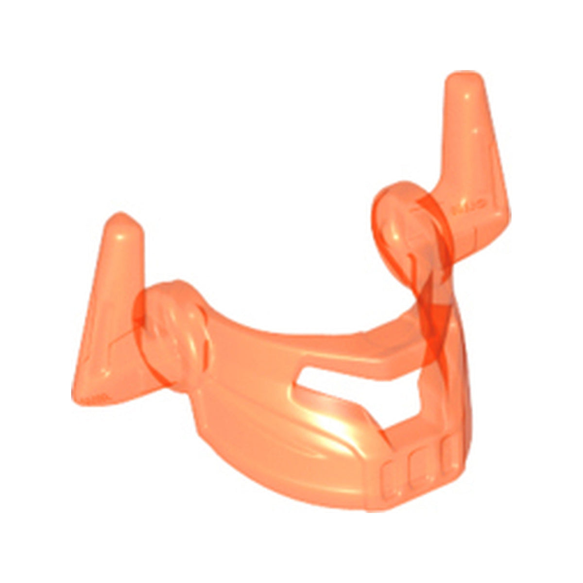 LEGO® Minifigure, Visor with T Slit Wide and Horns on Sides 22395 transparent neonorange