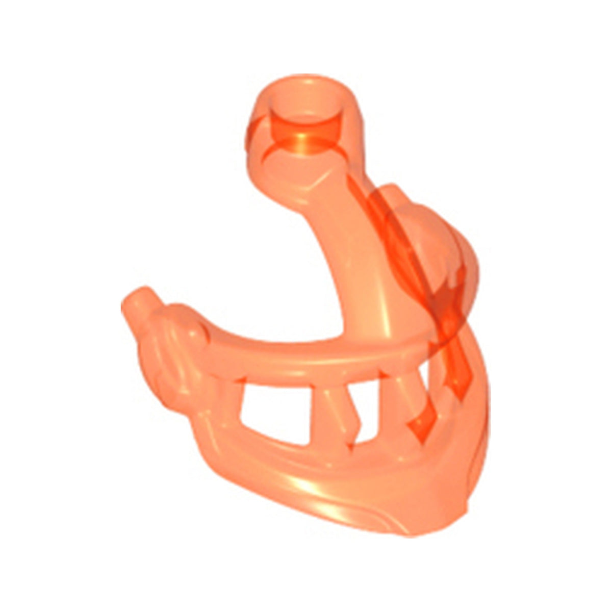 LEGO® Minifigure, Visor Pointed with Face Grille 22400 transparent neonorange