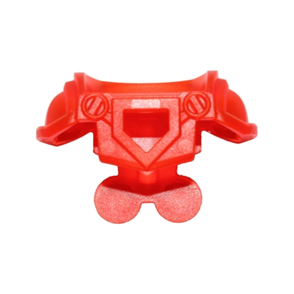 LEGO® Minifigure Armor Breastplate with Shoulder Pads Large, Pentagonal Cutout and 4 Studs on Back 22402 transparent neonorange