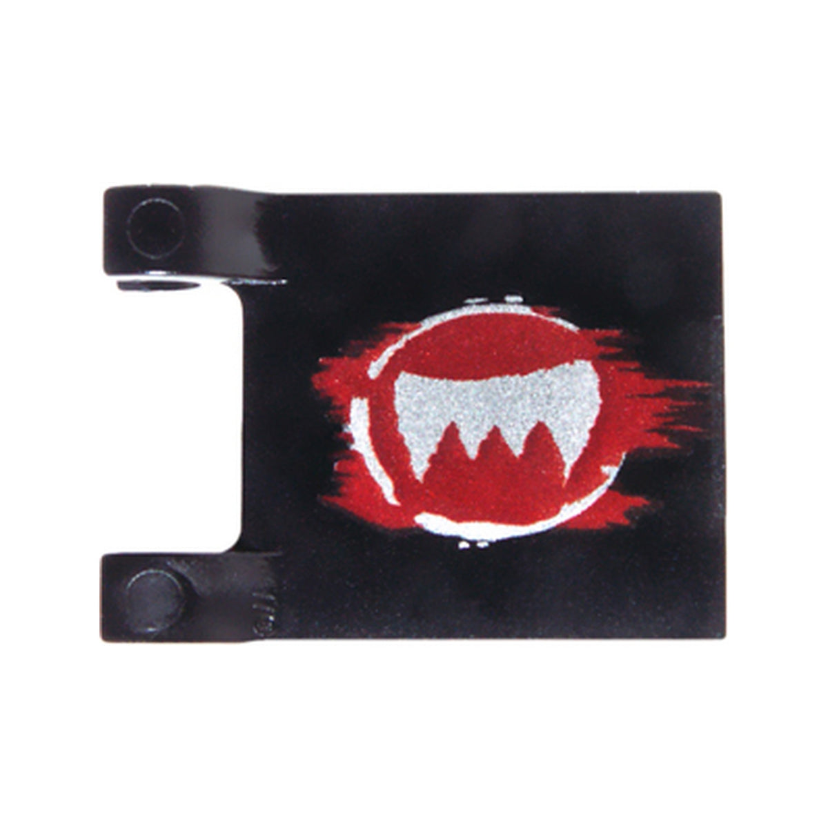 LEGO® Flag 2 x 2 Square with Flat Edge with Silver Fangs and Dark Red Pattern on Both Sides 2335pb100 schwarz