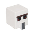 LEGO® Minifigure, Head, Modified Cube Tall with Raised Rectangle with Pixelated Dark Brown Unibrow, Red and Black Eyes, and Dark Bluish Gray Nose Pattern (Minecraft Iron Golem) 23766pb001 weiss
