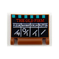 LEGO® Minifigure, Utensil Book Cover with Red 'THE OLD FIRM', Tri-Wizard Score Card on Black Background Pattern 24093pb029 braun