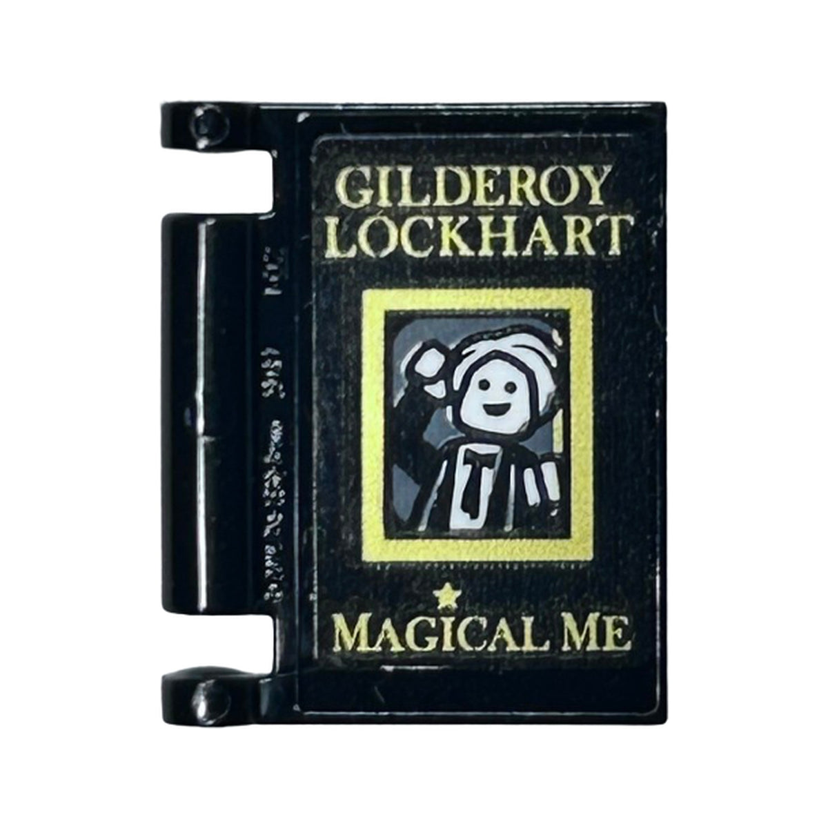LEGO® Minifigure, Utensil Book Cover with Gold 'GILDEROY LOCKHART' and 'MAGICAL ME', Minifigure in Frame Pattern (Sticker) - Set 75978 24093pb039 schwarz