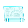 LEGO® Minifigure, Utensil Book Cover with Computer Screen, White S.W.O.R.D. Logo, Hex Diagram Pattern 24093pb045 transparent hellblau