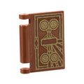LEGO® Minifigure, Utensil Book Cover with Gold Circles and Lines Pattern (The Darkhold) 24093pb065 braun