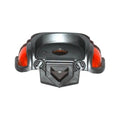 LEGO® Minifigure Armor Breastplate with Pentagonal Cutout on Front and 2 Studs on Back with Molded Trans-Neon Orange Shoulder Pads Pattern 24097pb01 silber
